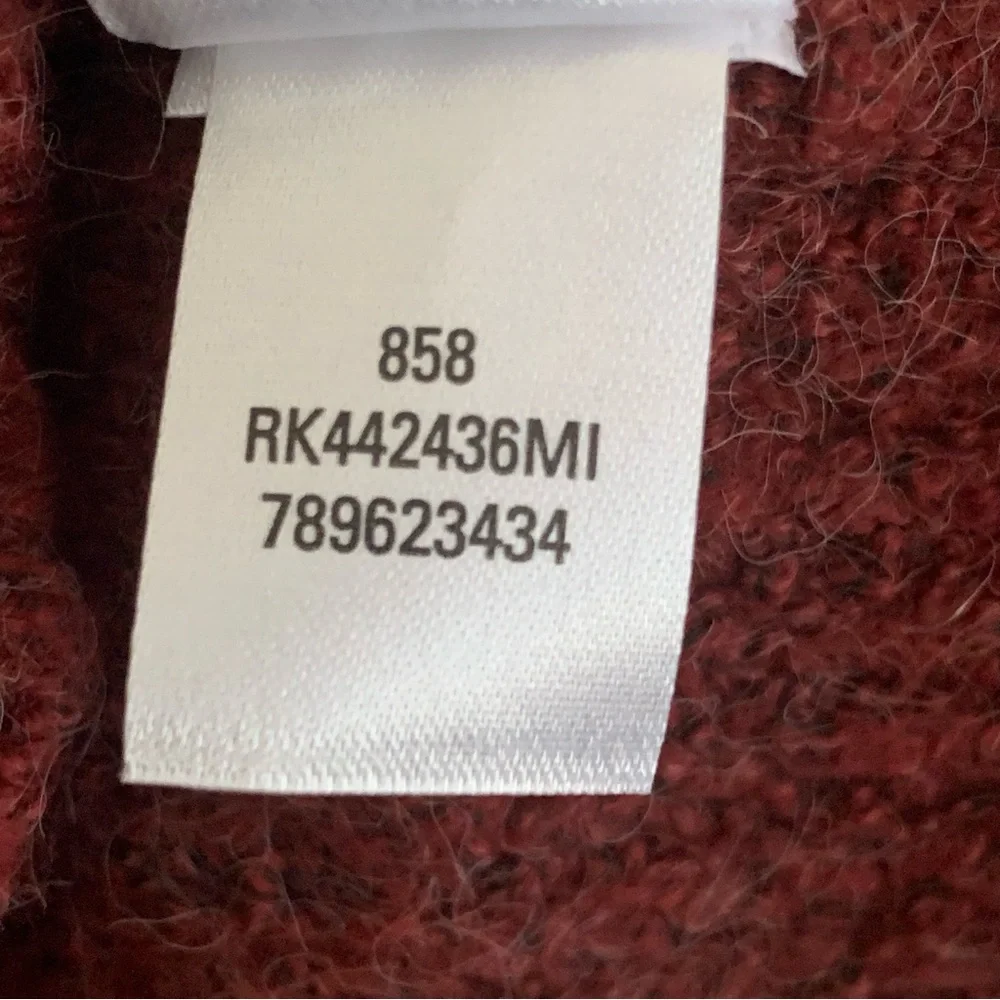 Abound Women's Size XL Thermal Turtleneck Sweater NWT Pullover Burgundy - Flaws
